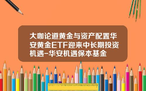 大咖论道黄金与资产配置华安黄金ETF迎来中长期投资机遇-华安机遇保本基金
