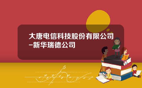 大唐电信科技股份有限公司-新华瑞德公司