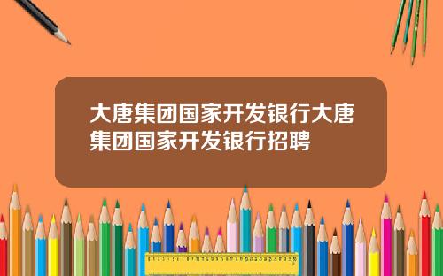 大唐集团国家开发银行大唐集团国家开发银行招聘
