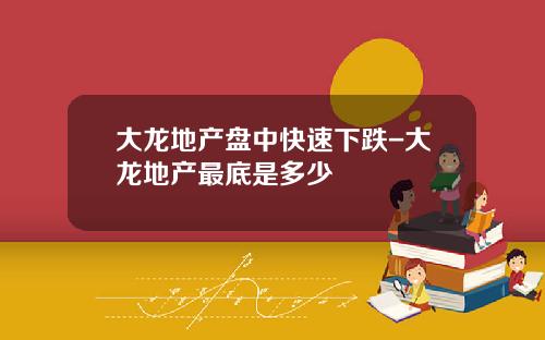大龙地产盘中快速下跌-大龙地产最底是多少