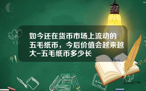 如今还在货币市场上流动的五毛纸币，今后价值会越来越大-五毛纸币多少长