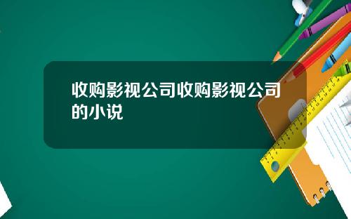 收购影视公司收购影视公司的小说