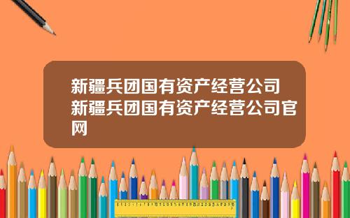 新疆兵团国有资产经营公司新疆兵团国有资产经营公司官网