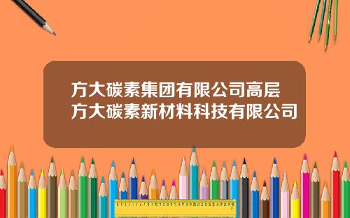 方大碳素集团有限公司高层方大碳素新材料科技有限公司