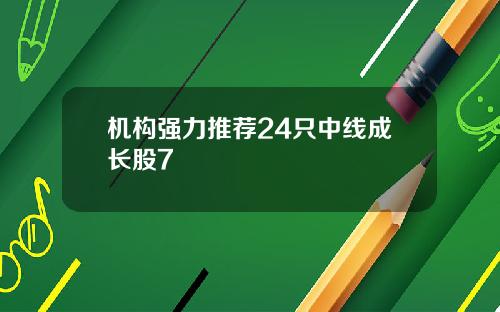 机构强力推荐24只中线成长股7