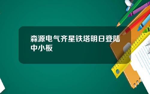 森源电气齐星铁塔明日登陆中小板