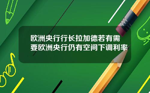 欧洲央行行长拉加德若有需要欧洲央行仍有空间下调利率
