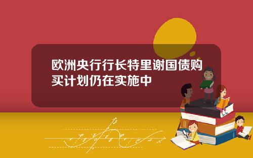 欧洲央行行长特里谢国债购买计划仍在实施中
