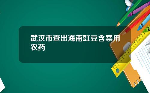 武汉市查出海南豇豆含禁用农药