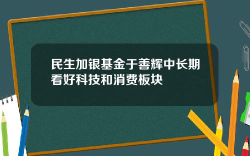 民生加银基金于善辉中长期看好科技和消费板块