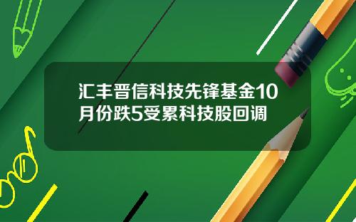 汇丰晋信科技先锋基金10月份跌5受累科技股回调