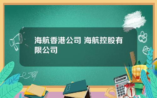 海航香港公司 海航控股有限公司