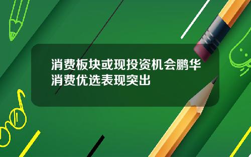 消费板块或现投资机会鹏华消费优选表现突出