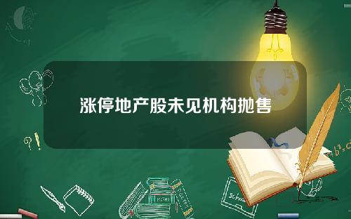 涨停地产股未见机构抛售