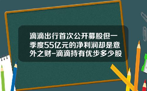 滴滴出行首次公开募股但一季度55亿元的净利润却是意外之财-滴滴持有优步多少股份