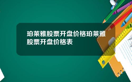 珀莱雅股票开盘价格珀莱雅股票开盘价格表