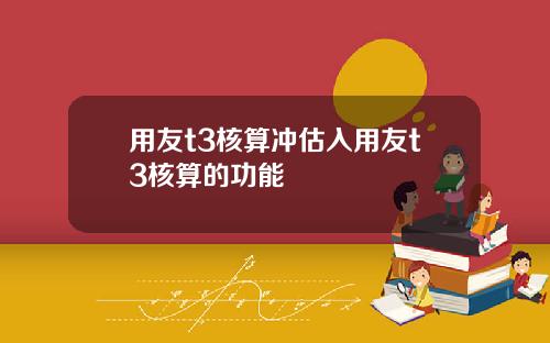 用友t3核算冲估入用友t3核算的功能