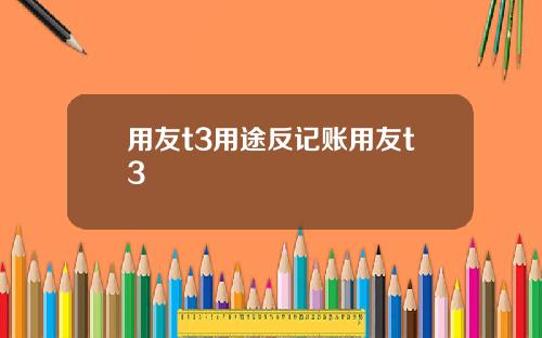 用友t3用途反记账用友t3