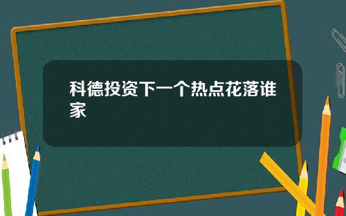 科德投资下一个热点花落谁家