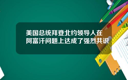 美国总统拜登北约领导人在阿富汗问题上达成了强烈共识