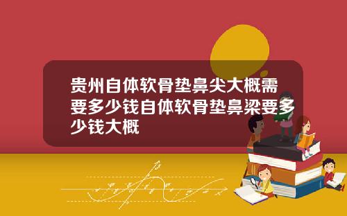 贵州自体软骨垫鼻尖大概需要多少钱自体软骨垫鼻梁要多少钱大概