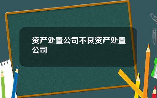 资产处置公司不良资产处置公司