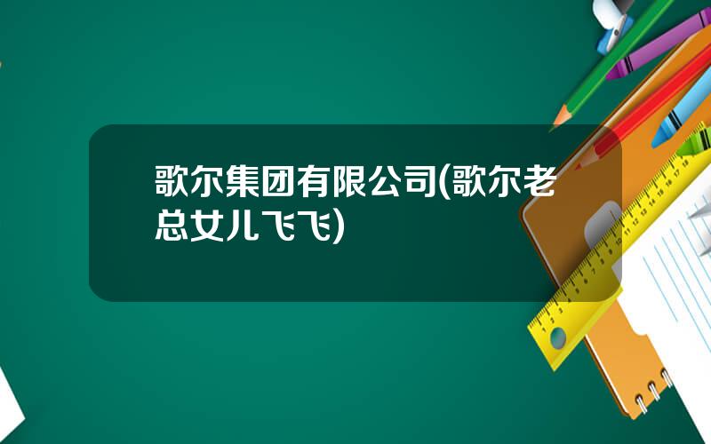 歌尔集团有限公司(歌尔老总女儿飞飞)