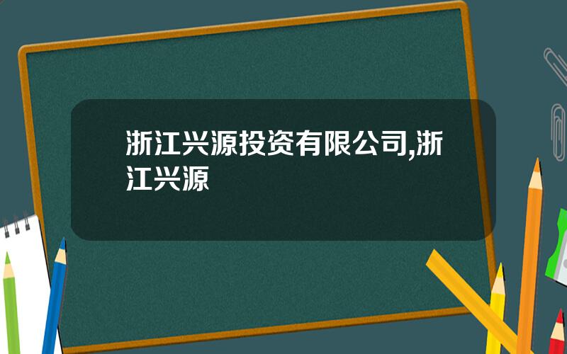 浙江兴源投资有限公司,浙江兴源
