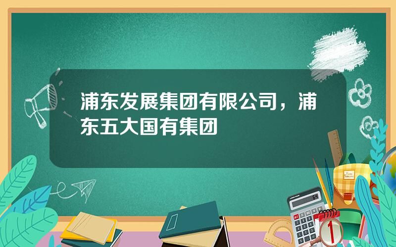 浦东发展集团有限公司，浦东五大国有集团