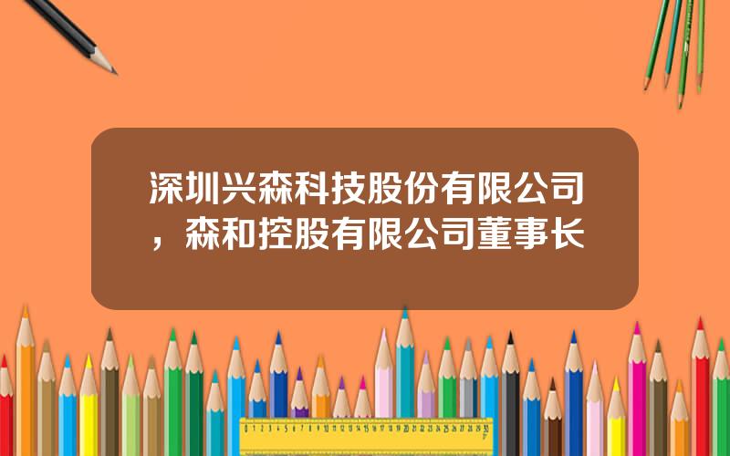 深圳兴森科技股份有限公司，森和控股有限公司董事长