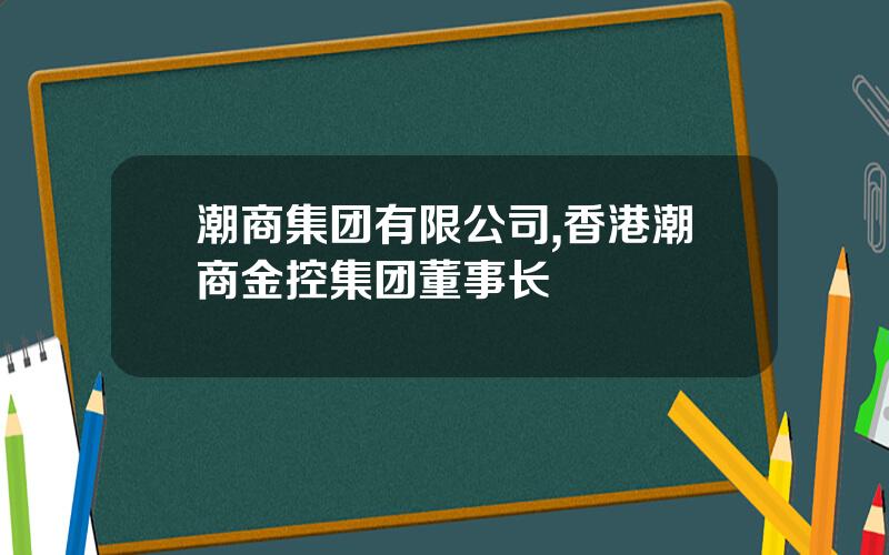 潮商集团有限公司,香港潮商金控集团董事长