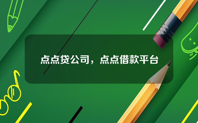 点点贷公司，点点借款平台