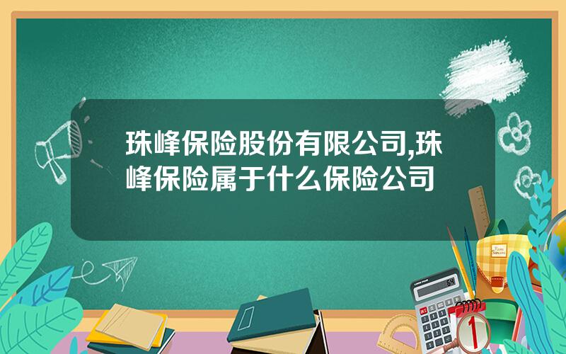 珠峰保险股份有限公司,珠峰保险属于什么保险公司