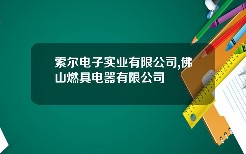 索尔电子实业有限公司,佛山燃具电器有限公司